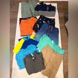 Lot of 10 boys 14-16 items swim/shorts, swim top, quarter zip pullover Lands End